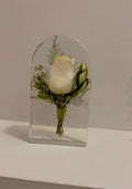 Custom Wedding Boutonniere Preservation in resin| Groom's Floral Keepsake