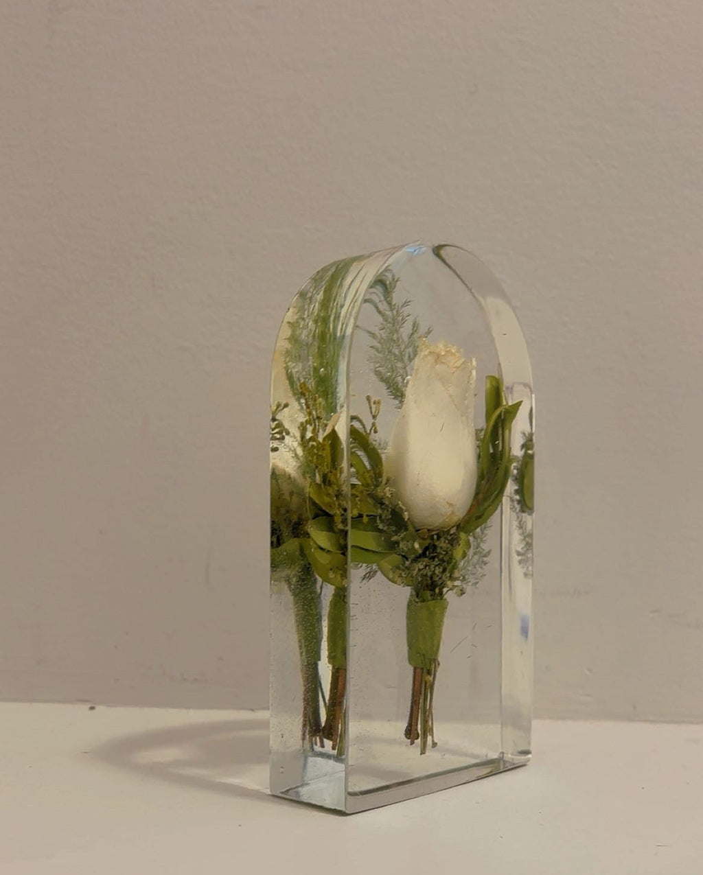 Custom Wedding Boutonniere Preservation in resin| Groom's Floral Keepsake