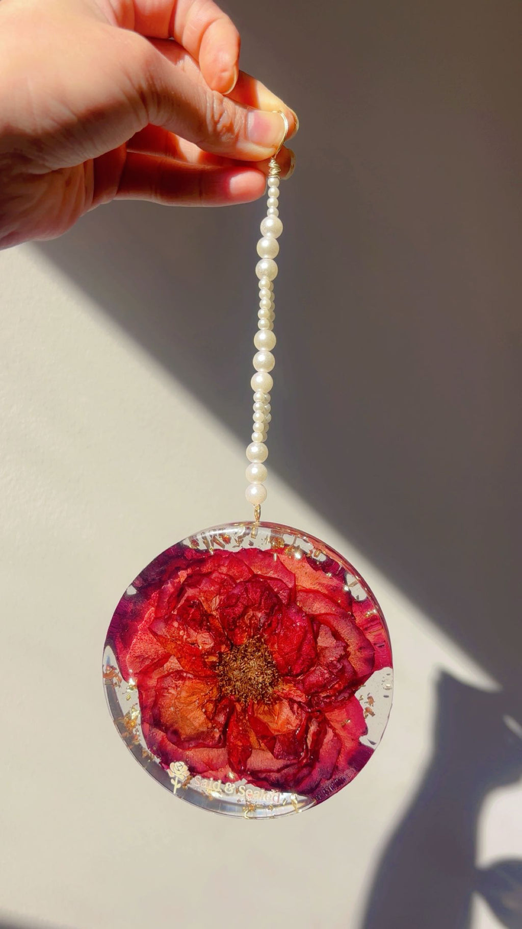 Wedding Bouquet Preservation Car Charm – Custom Resin Flower Keepsake(only with fresh or partially dried flowers)