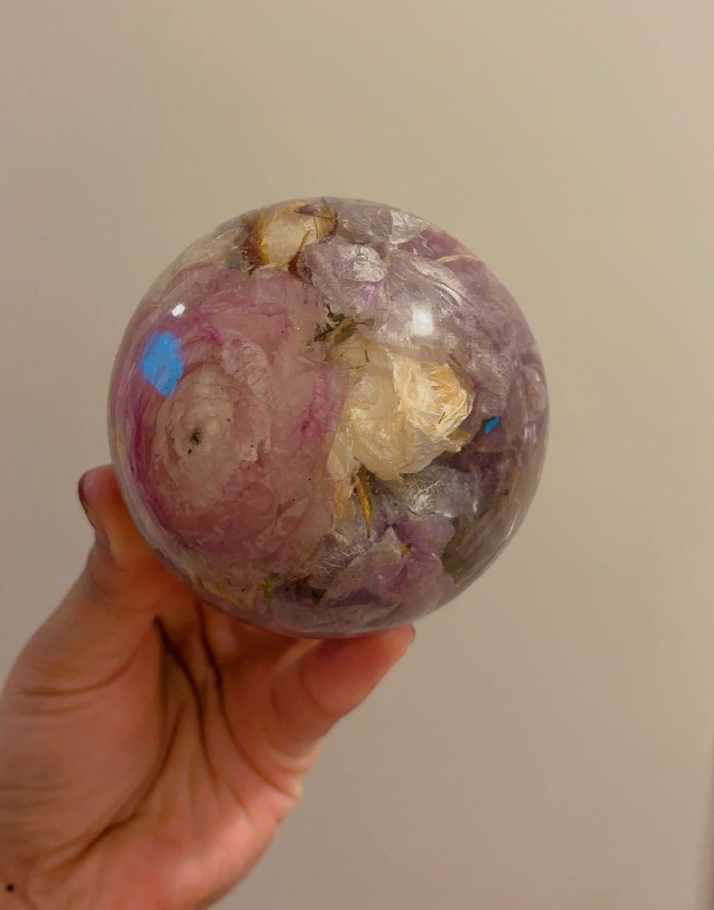 Wedding Flower Preservation Sphere | Custom Bridal Resin Art⁠