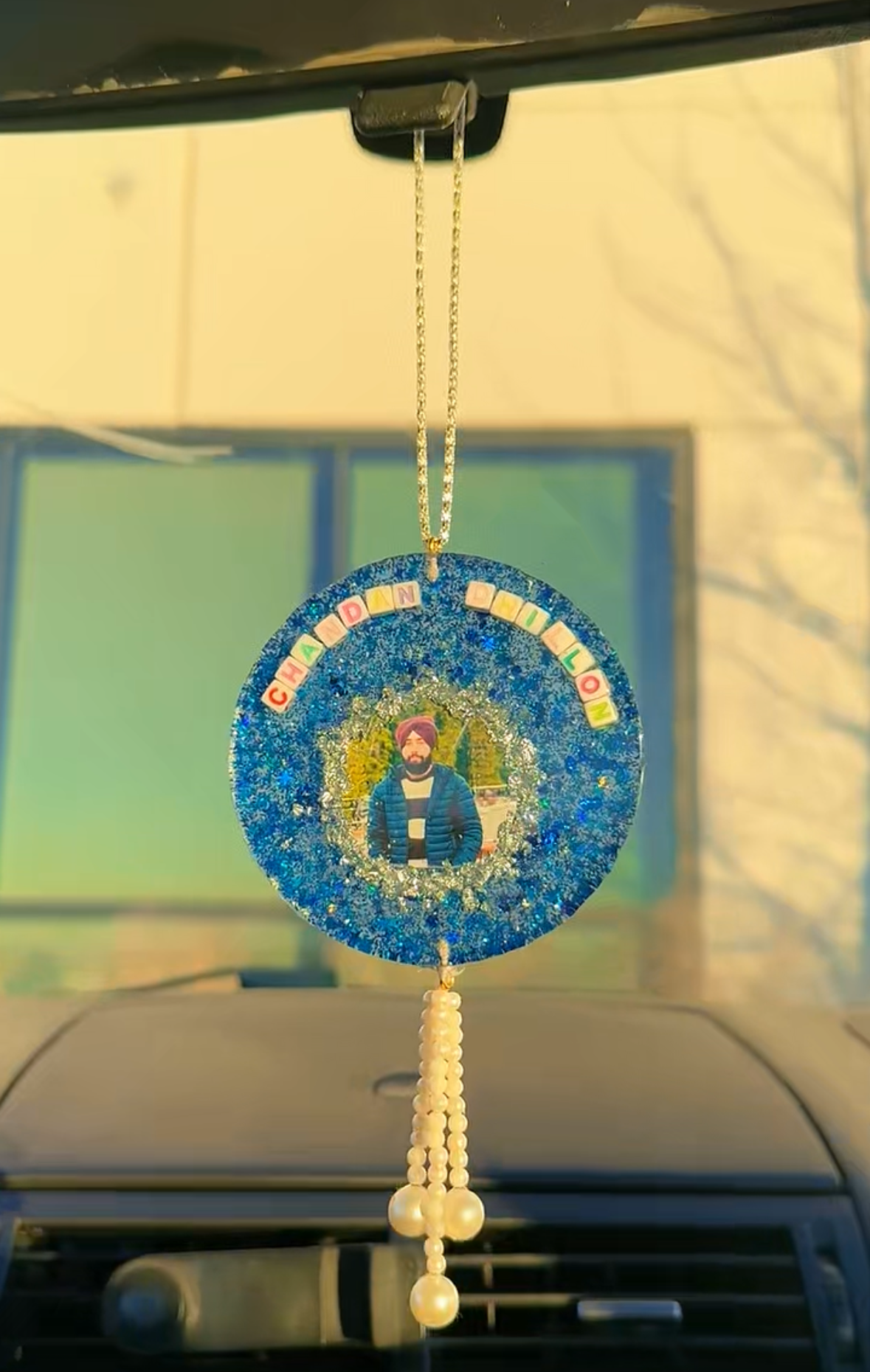 Resin Art Car Hanging Gift for Boyfriend, Brother & Husband | Handmade Car Decor