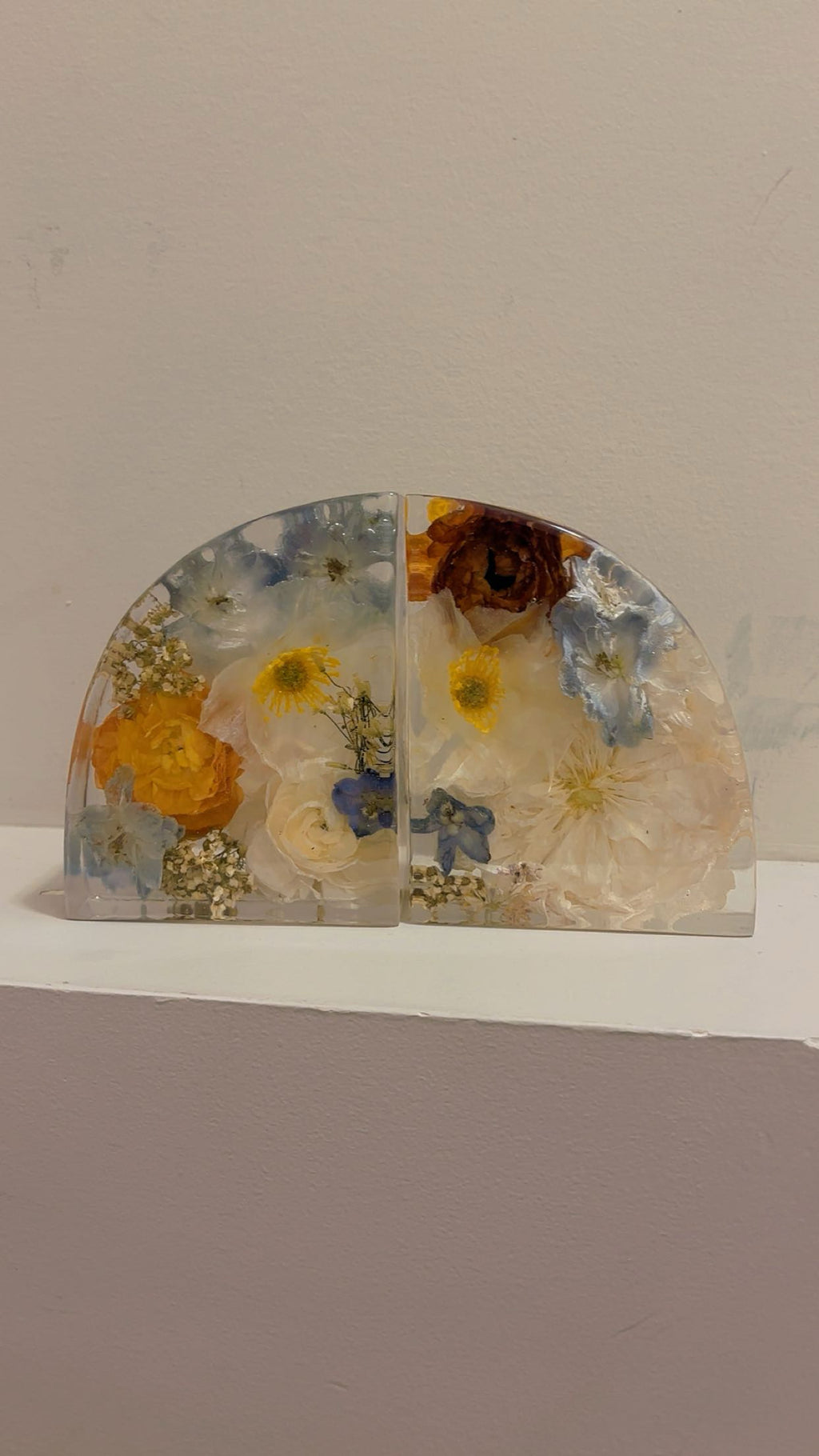 Premium Bridal Bouquet Preservation Set | Custom Resin Tray, Frame & Bookends in Calgary