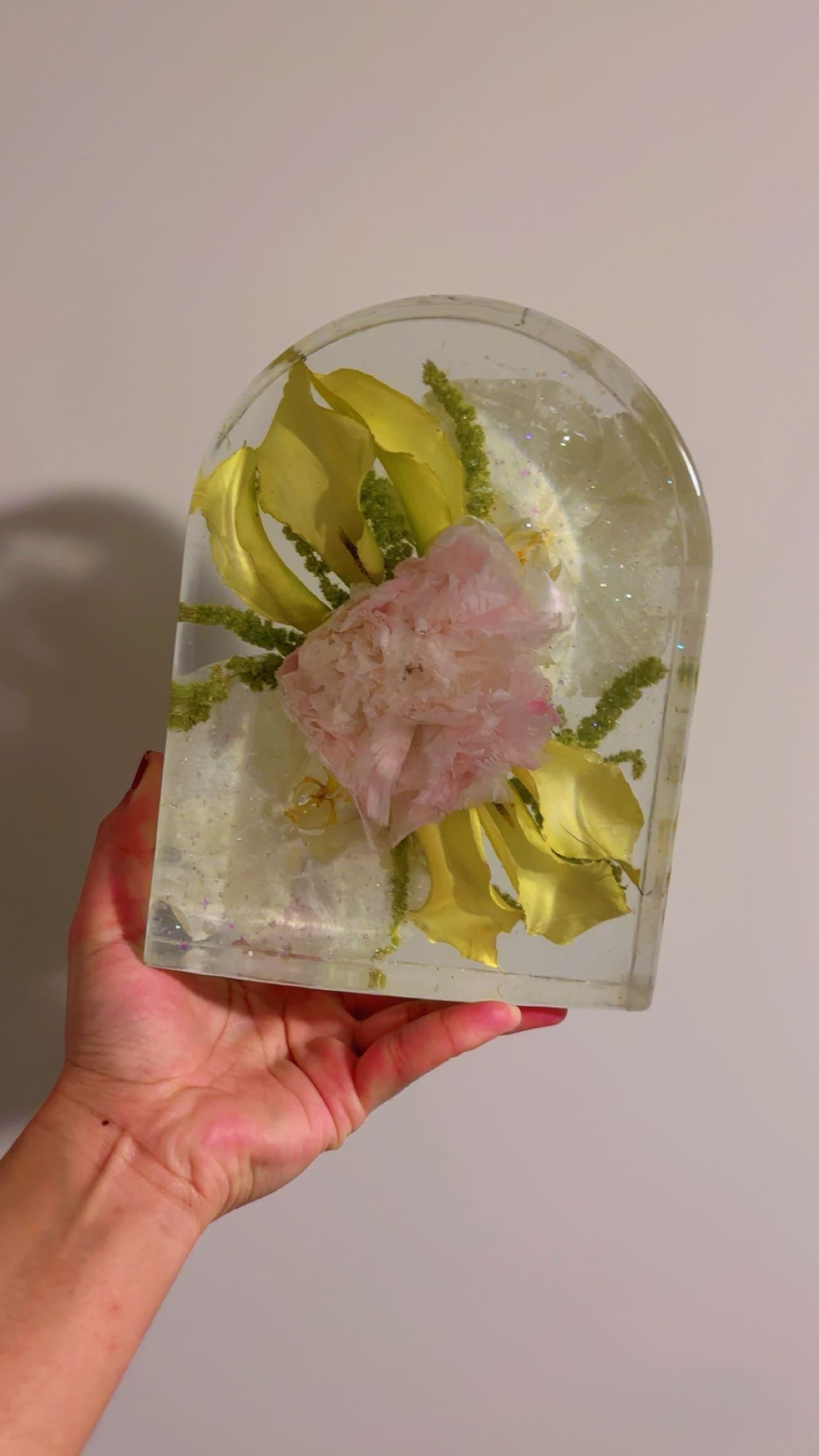 Resin Arch - Wedding Bouquet Preservation - Custom Flower Arch Block - Floral Keepsake (Two Sizes)