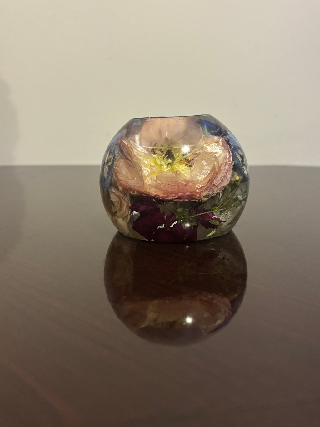 Wedding Bouquet Preservation Calgary | Custom Resin Floral Candle Holder Keepsake