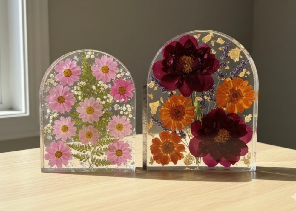 Arch Shape Flower Preservation – Custom Wedding Bouquet Resin Keepsake | Preserve Real Flowers Forever