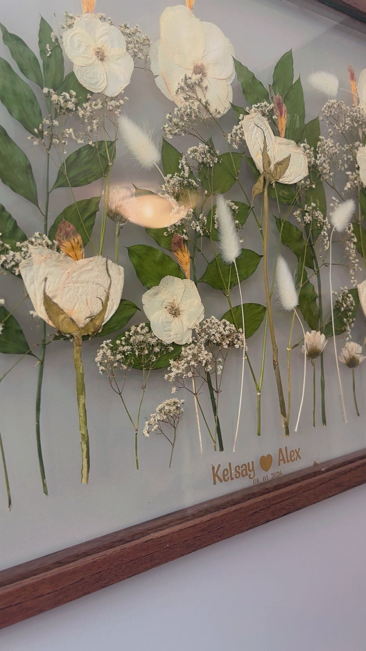 Pressed Floral Frame Keepsake deposit | Archival Bridal Bouquet Preservation