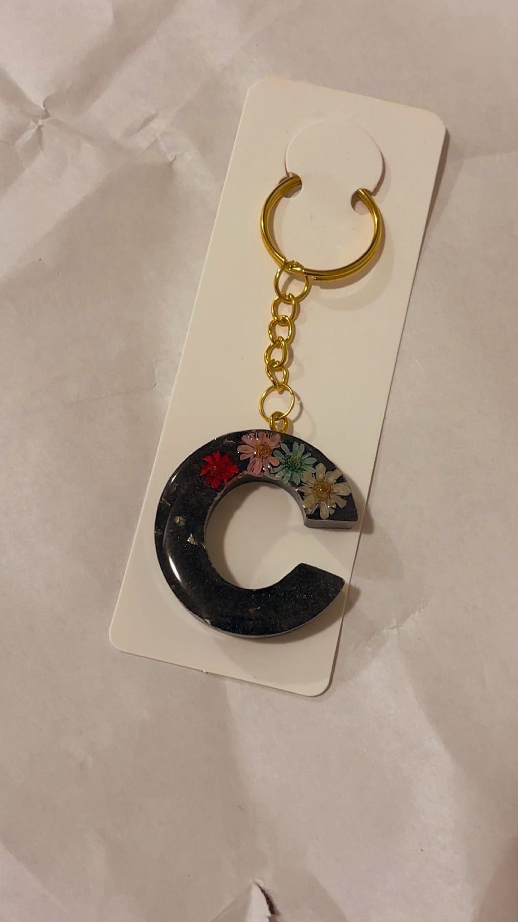Custom Resin Letter Keychain | Personalized A–Z Initial Keychain | Custom Color & Design