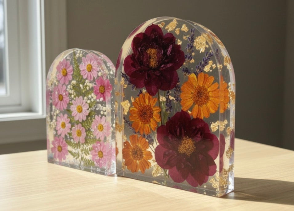 Arch Shape Flower Preservation – Custom Wedding Bouquet Resin Keepsake | Preserve Real Flowers Forever