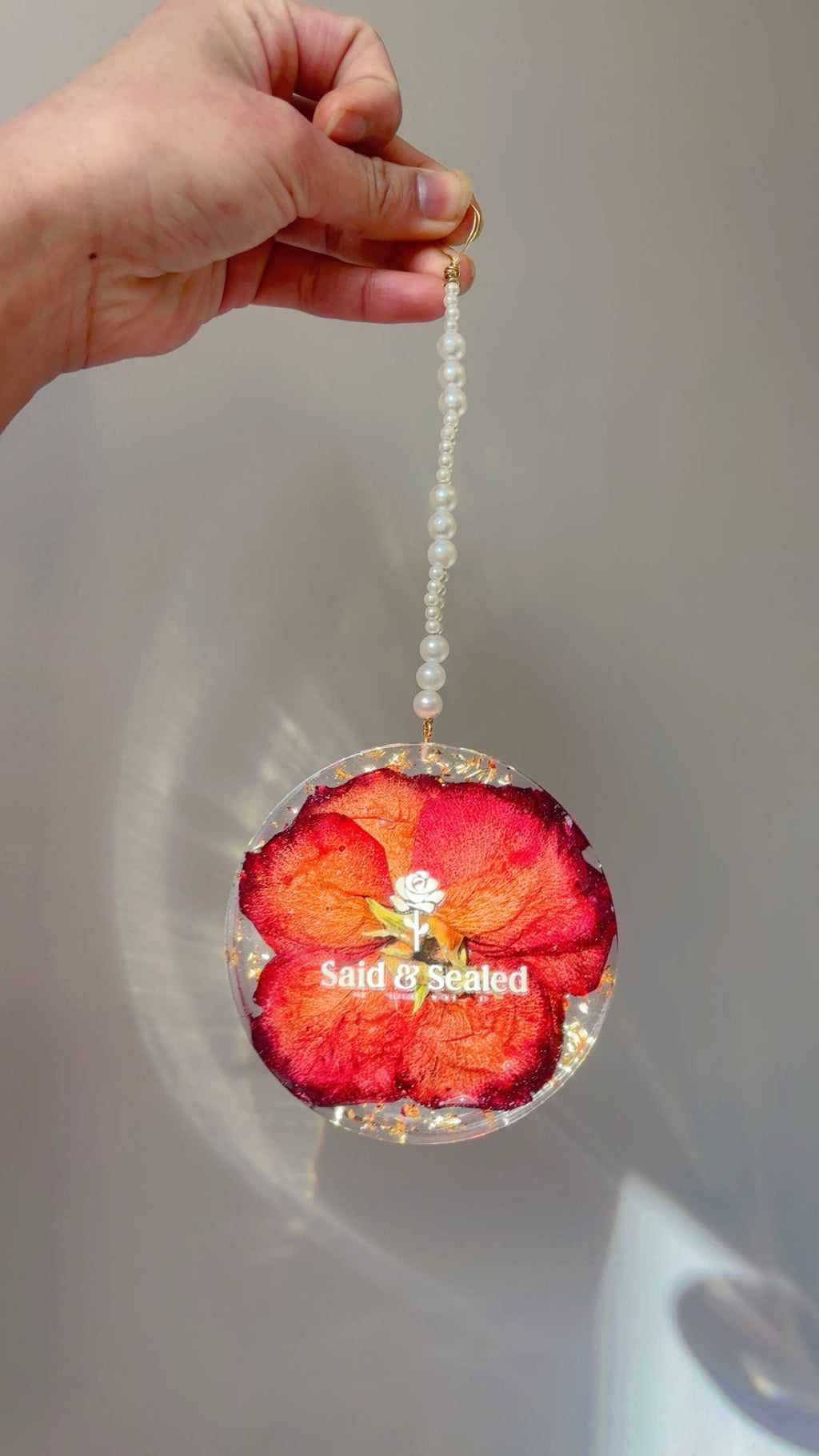 Wedding Bouquet Preservation Car Charm – Custom Resin Flower Keepsake(only with fresh or partially dried flowers)