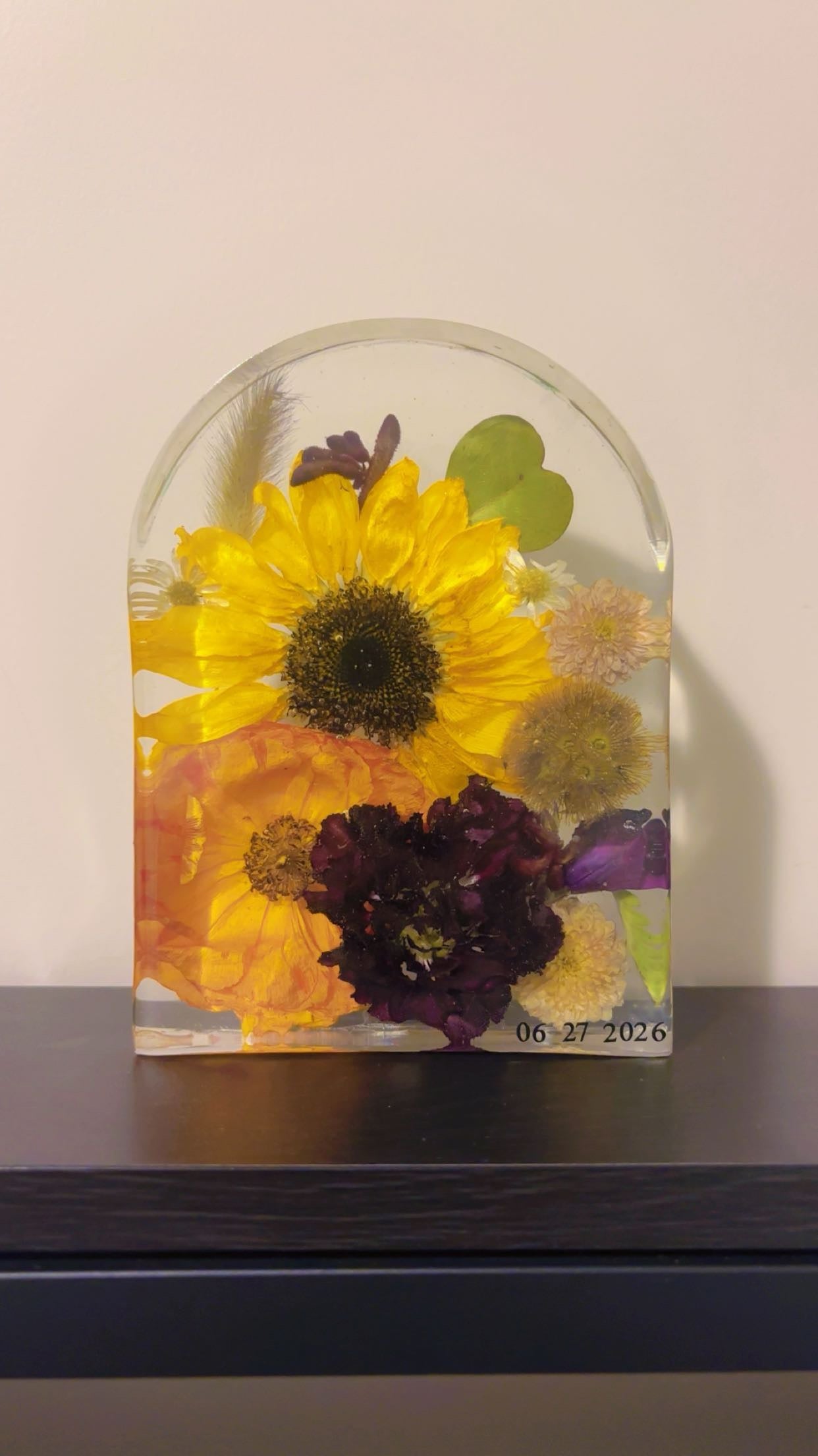 Resin Arch - Wedding Bouquet Preservation - Custom Flower Arch Block - Floral Keepsake (Two Sizes)