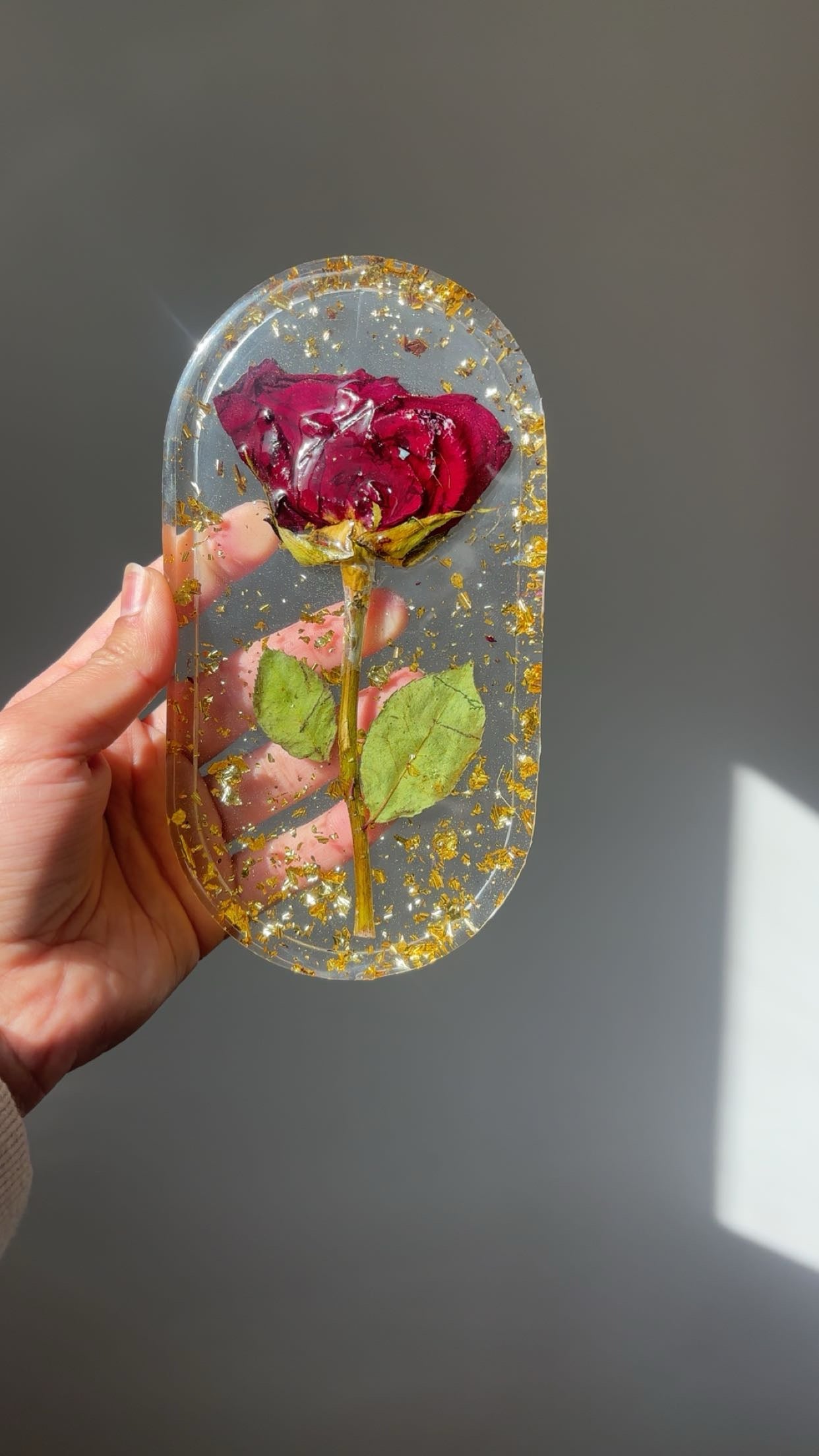 Flower preservation in Resin jewelry tray