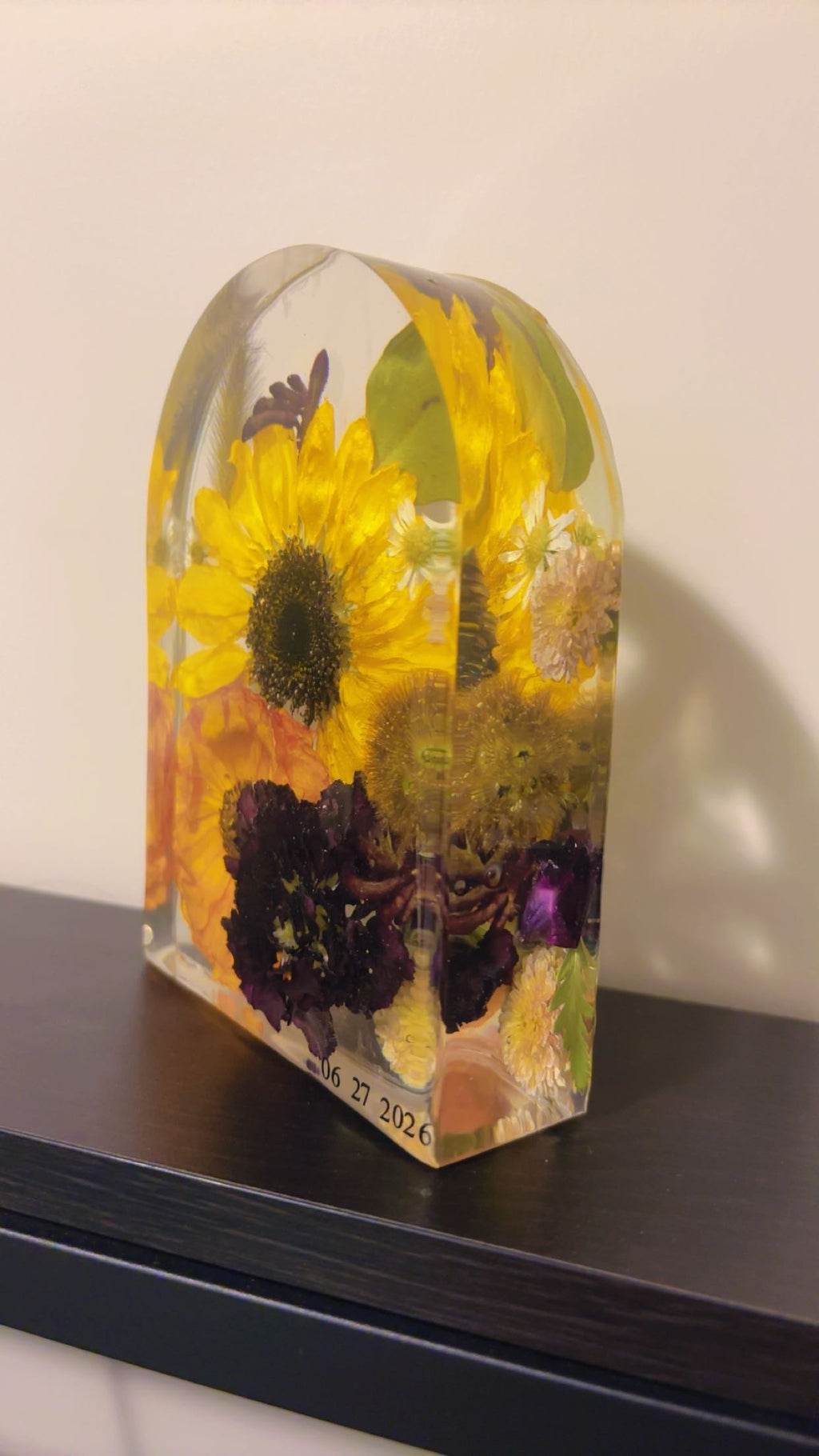 Resin Arch - Wedding Bouquet Preservation - Custom Flower Arch Block - Floral Keepsake (Two Sizes)