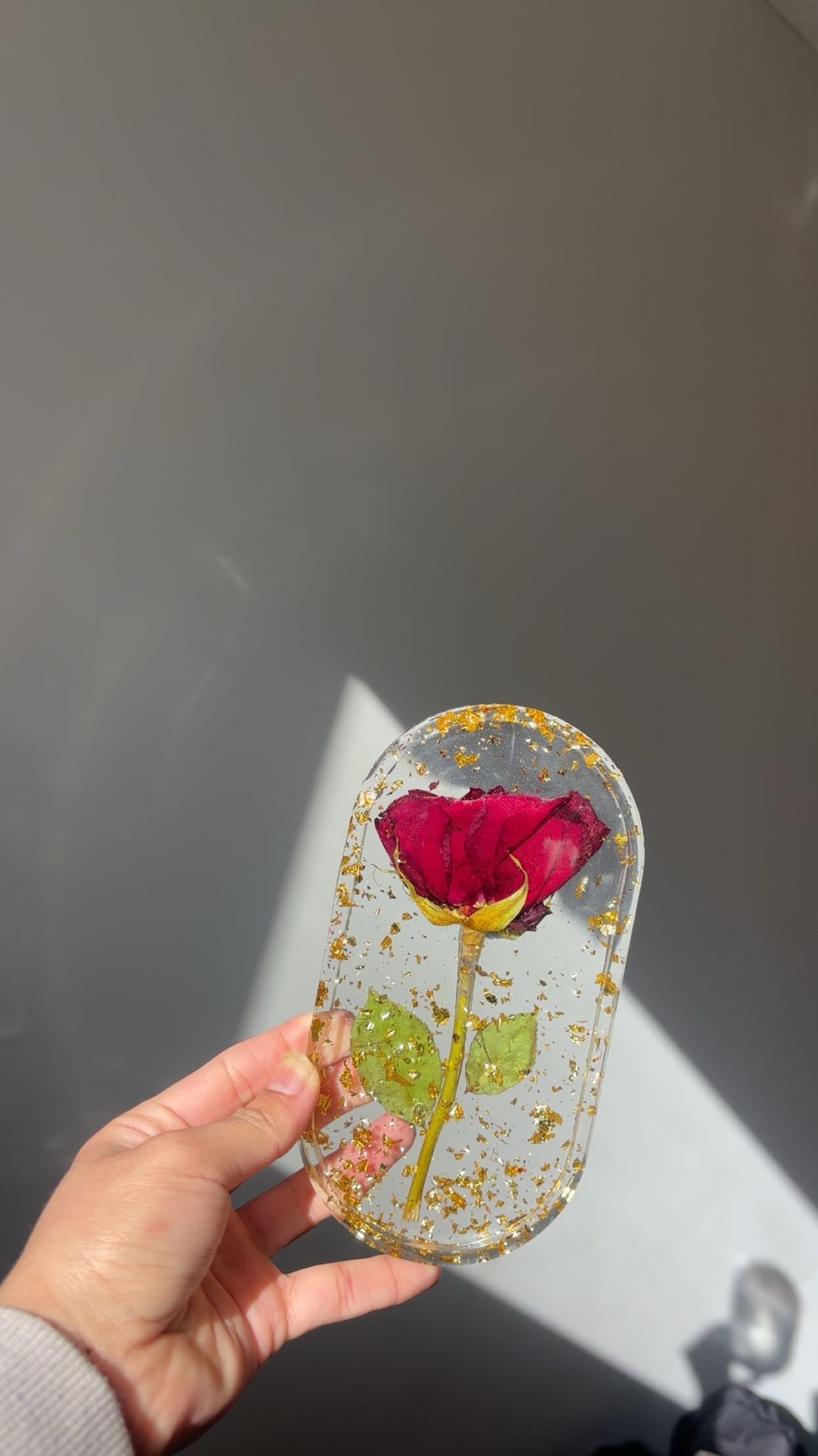 Flower preservation in Resin jewelry tray