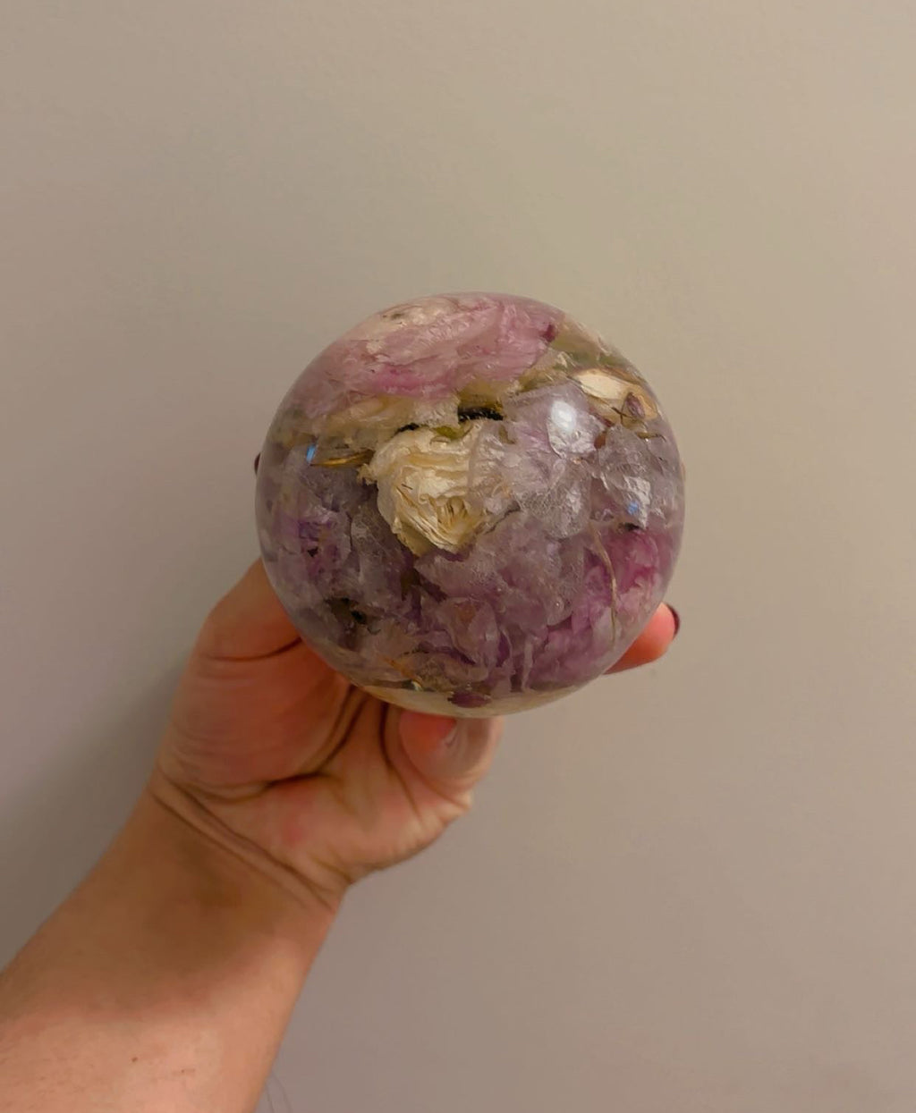 Wedding Flower Preservation Sphere | Custom Bridal Resin Art⁠