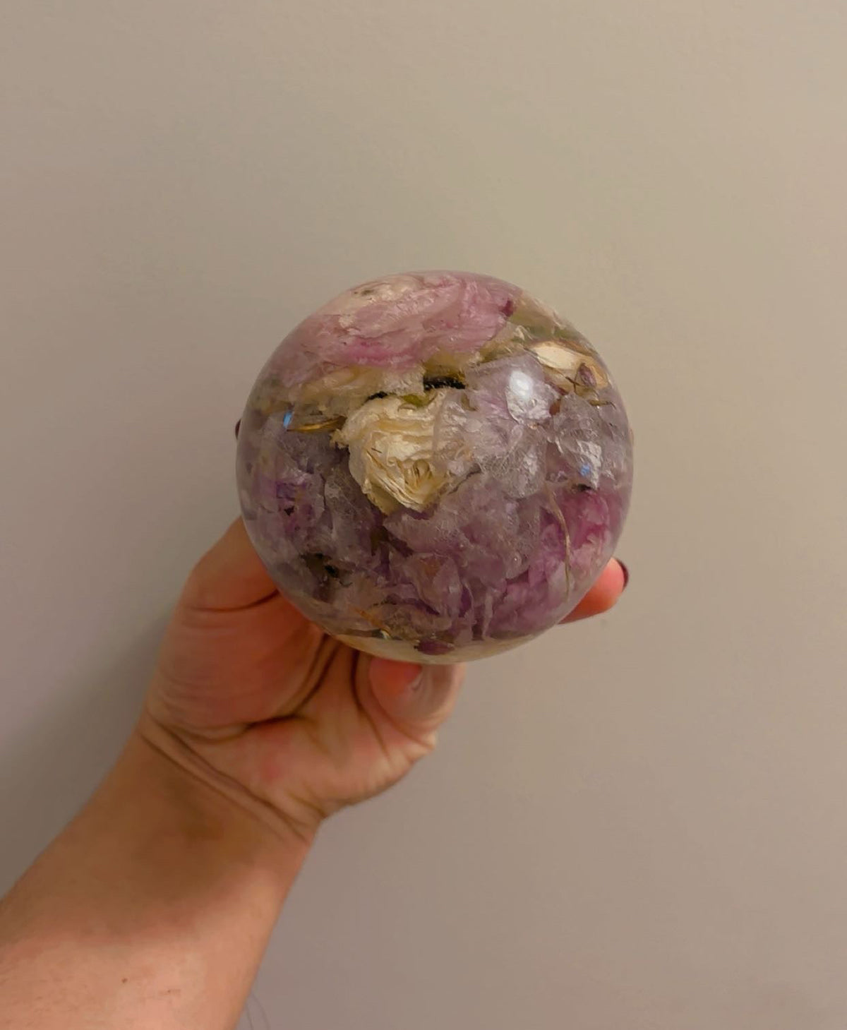 Wedding Flower Preservation Sphere | Custom Bridal Resin Art⁠
