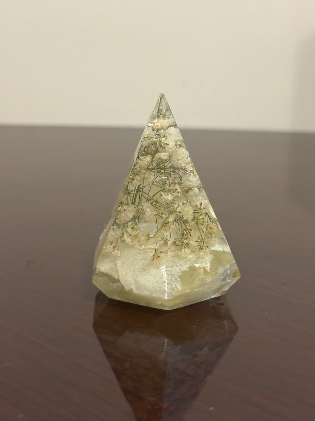 Floral Resin Ring Holder - Hexagon Ring Cone for Wedding & Engagement Rings - Custom Dried Flower Preservation Keepsake