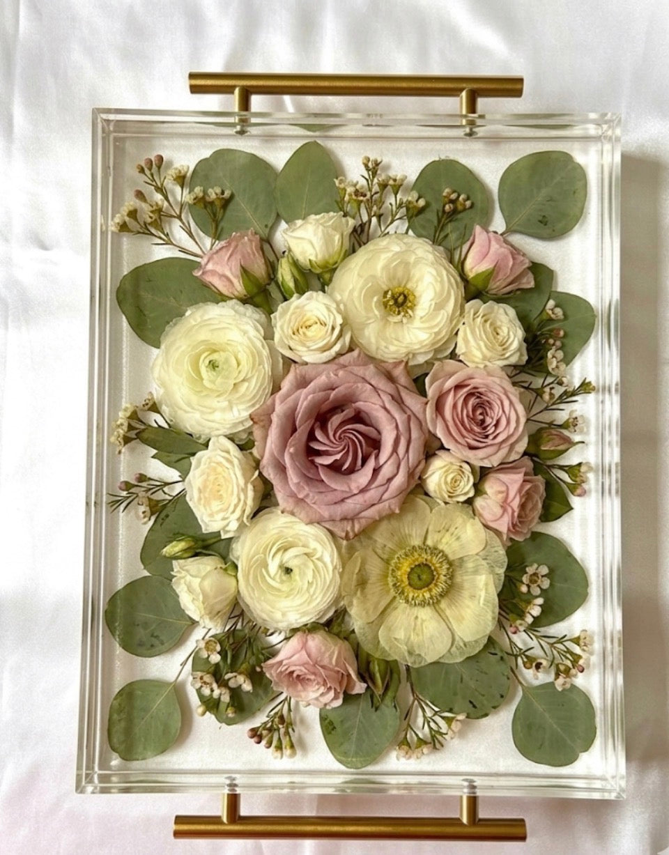 Wedding Bouquet Preservation Tray | Resin Flower Keepsake | Custom Preserved Flowers