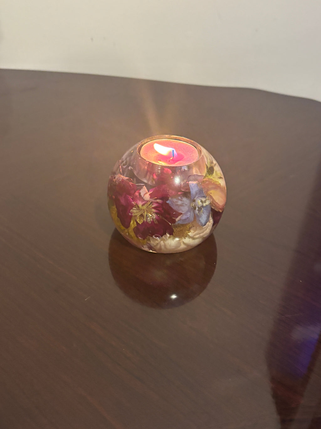 Wedding Bouquet Preservation Calgary | Custom Resin Floral Candle Holder Keepsake