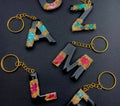 Custom Resin Letter Keychain | Personalized A–Z Initial Keychain | Custom Color & Design