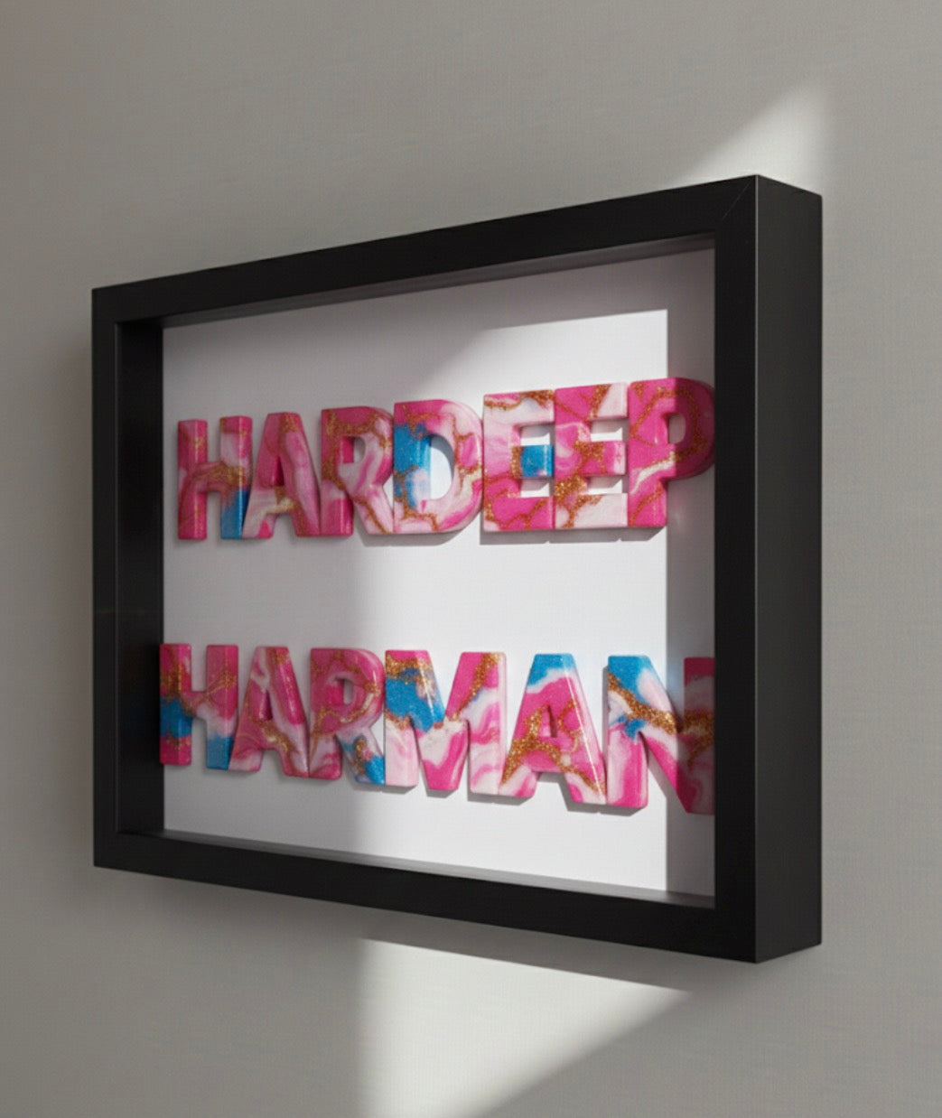 Custom Resin Name Frame