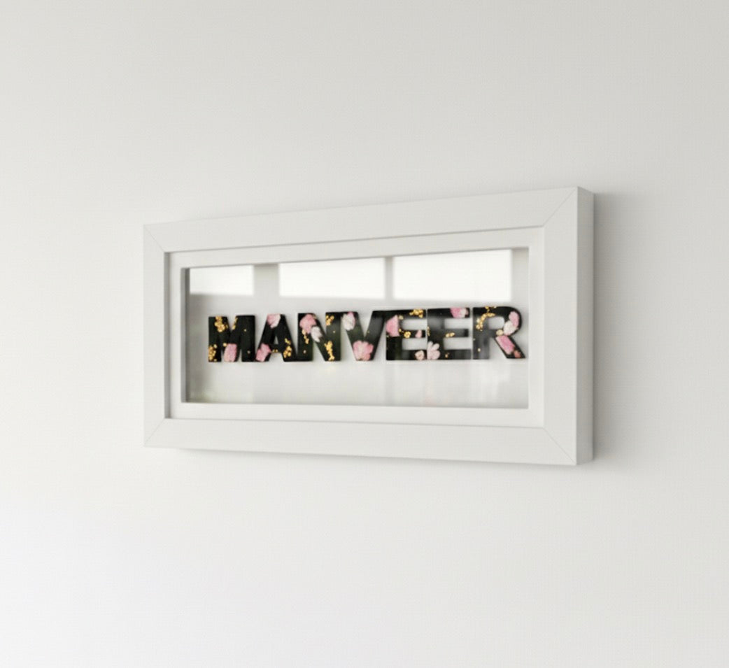 Custom Resin Name Frame