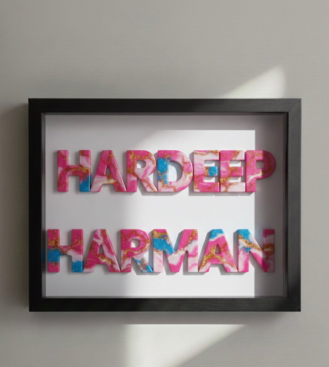 Custom Resin Name Frame