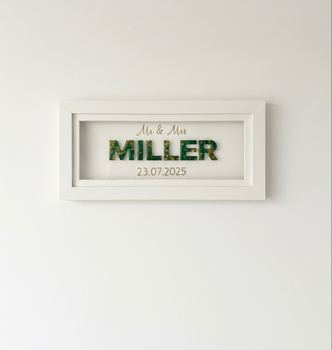 Custom Resin Name Frame