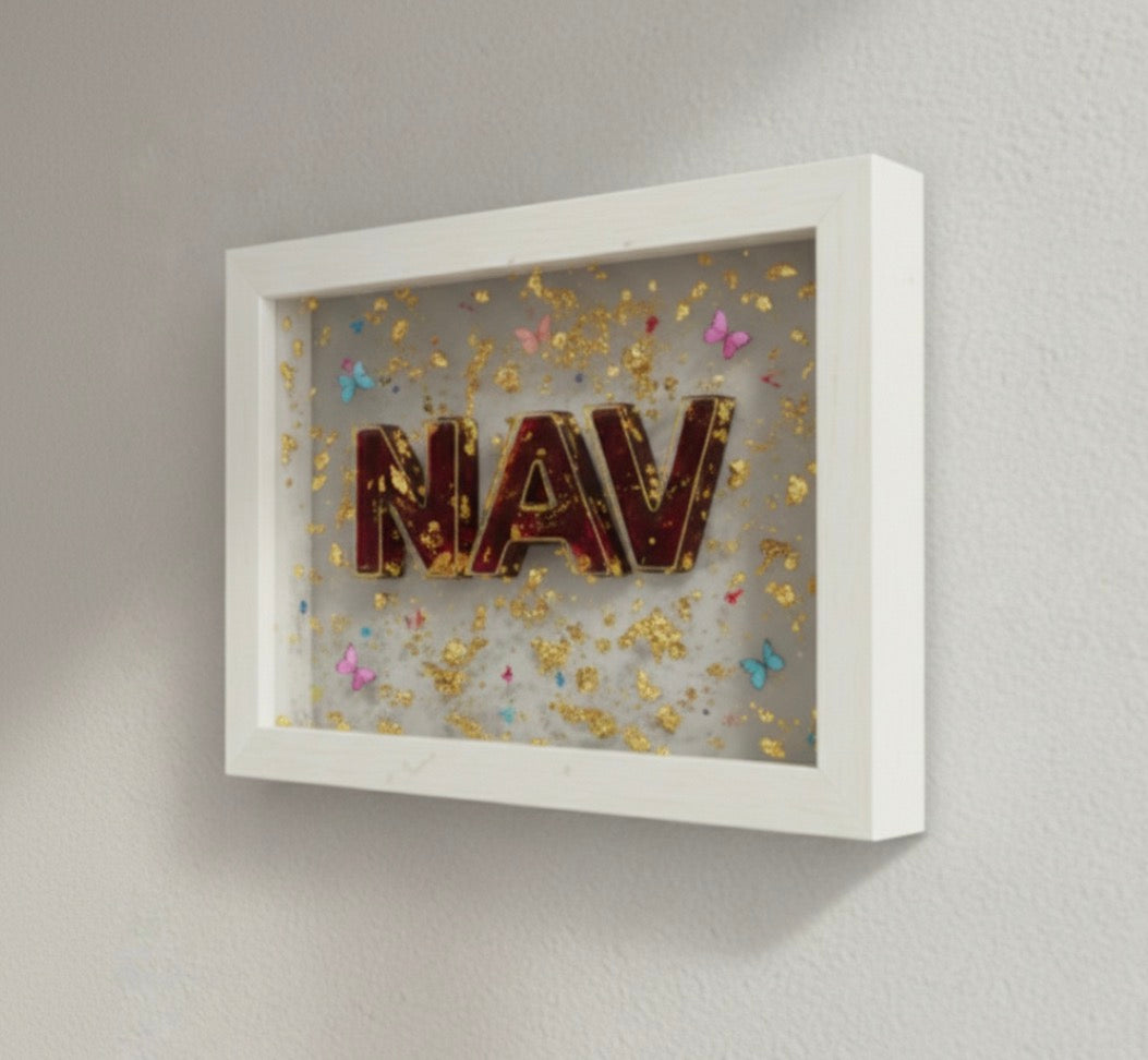 Custom Resin Name Frame