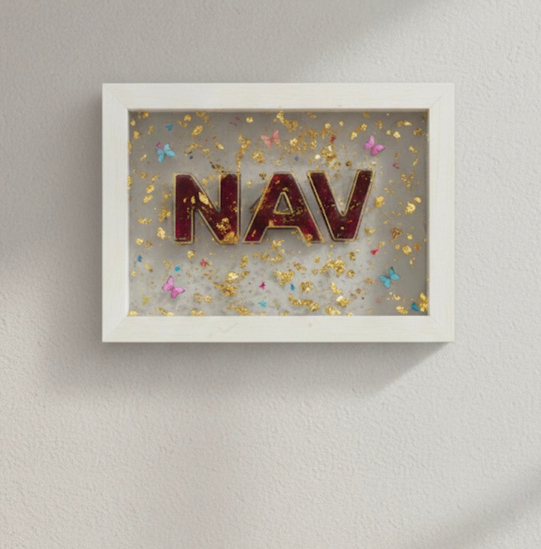 Custom Resin Name Frame