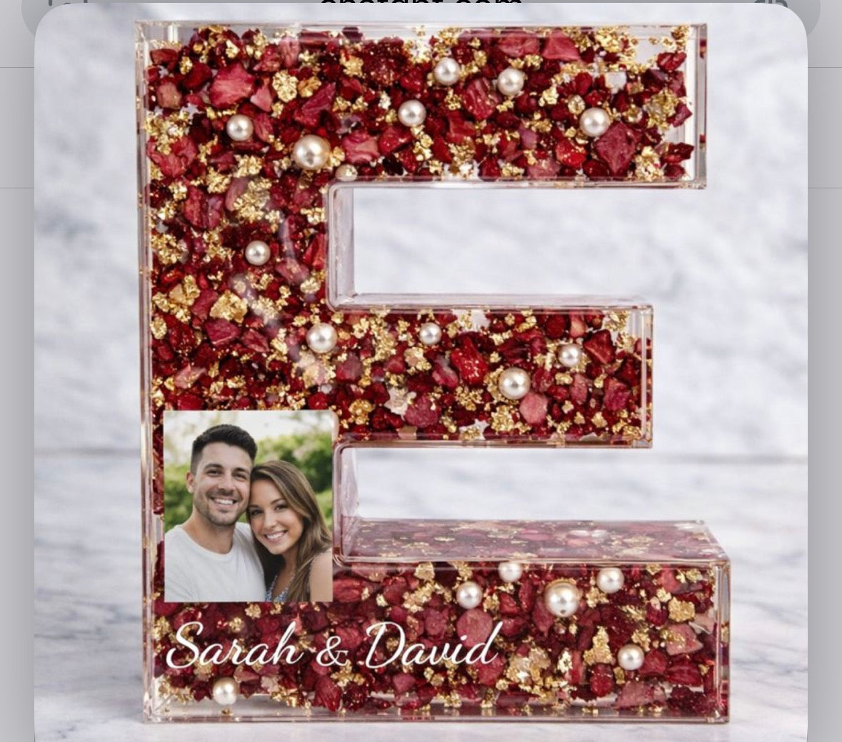 Custom Resin Letter Flower Preservation | Wedding Bouquet & Memory Keepsake