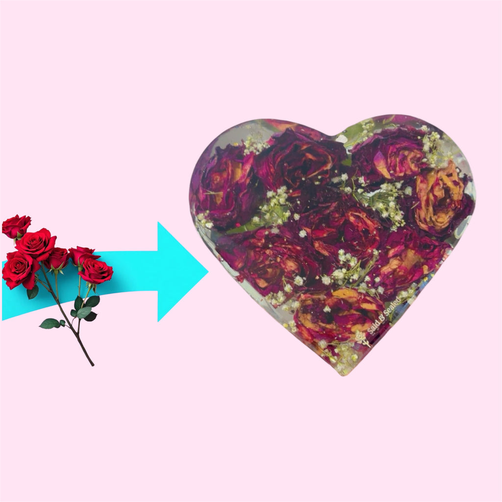 Custom Heart Resin Flower Preservation – Keep Your Special Moments Forever