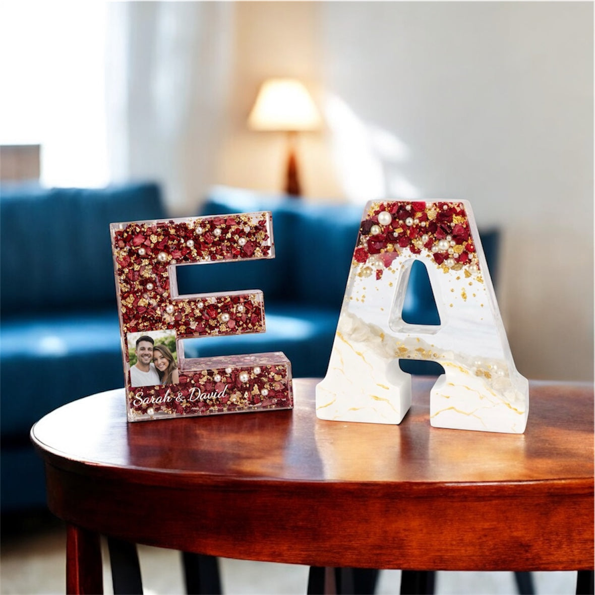 Custom Resin Letter Flower Preservation | Wedding Bouquet & Memory Keepsake