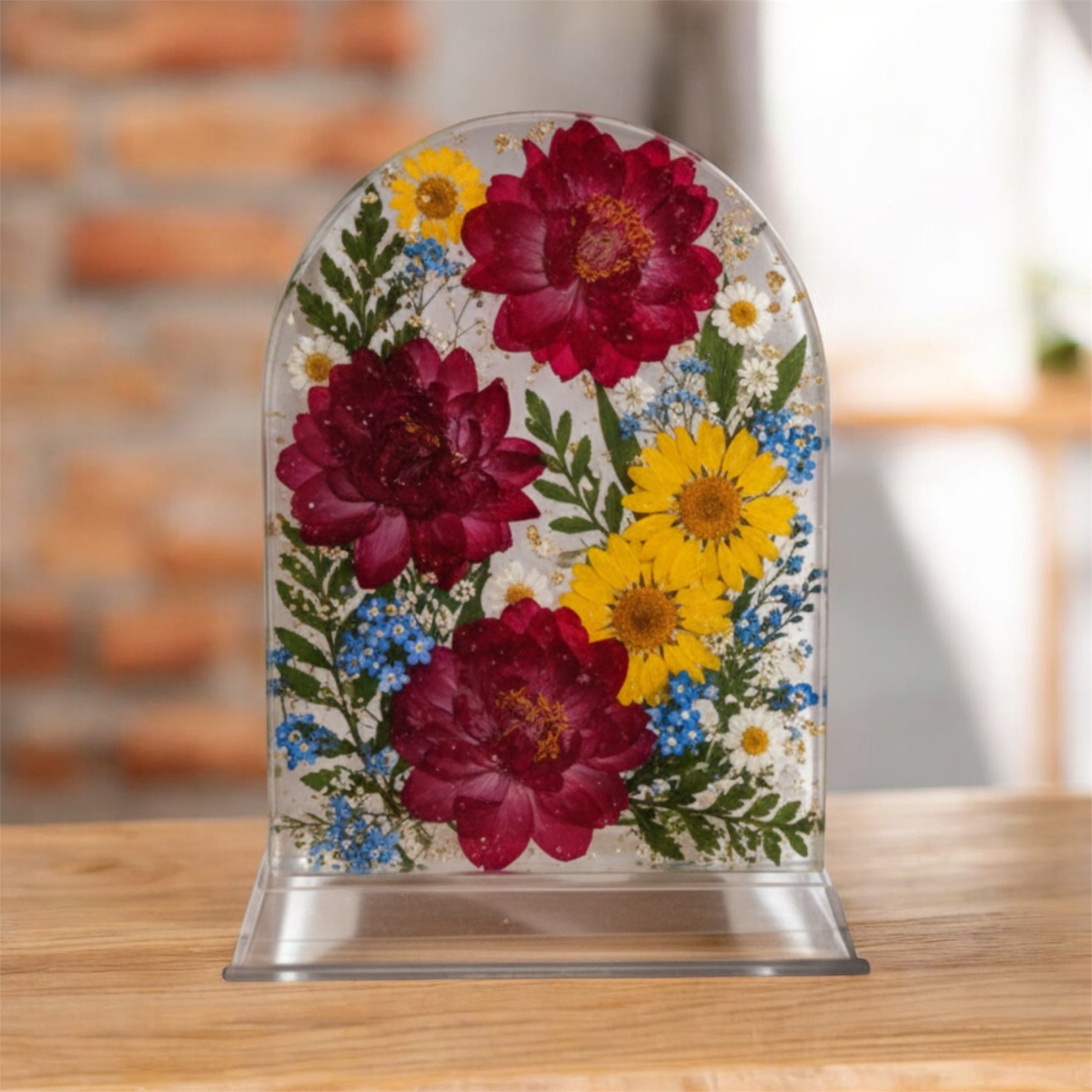 Arch Shape Flower Preservation – Custom Wedding Bouquet Resin Keepsake | Preserve Real Flowers Forever