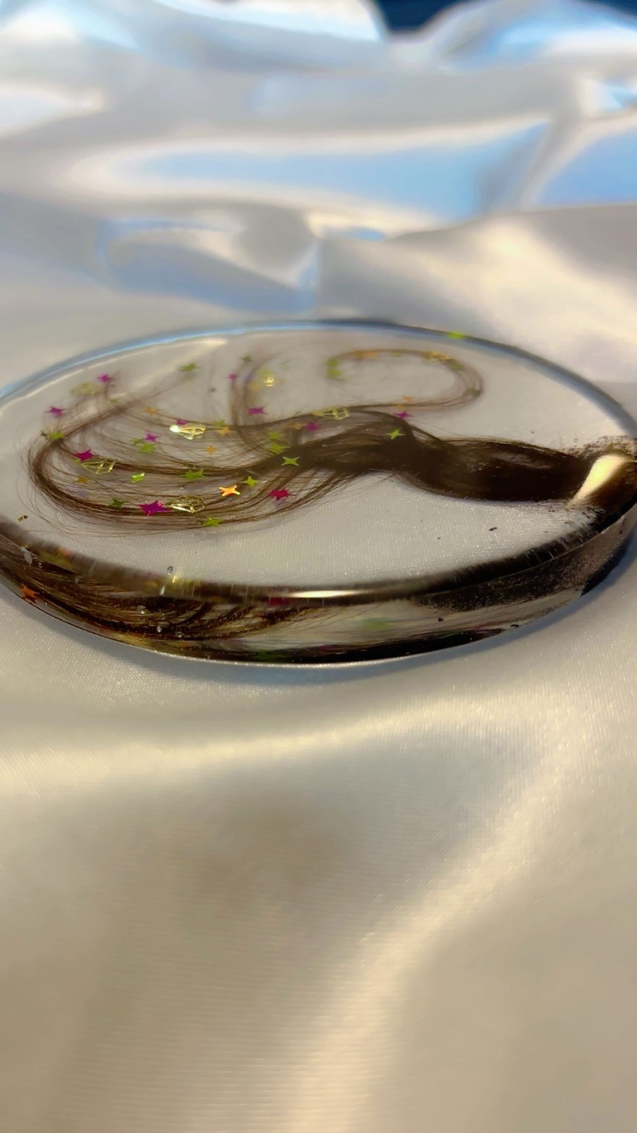 First Haircut Keepsake | Personalized Baby Hair Memory Preserved in Resin